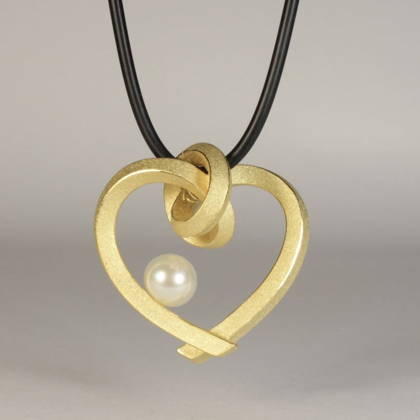 Herz mit Perle groß