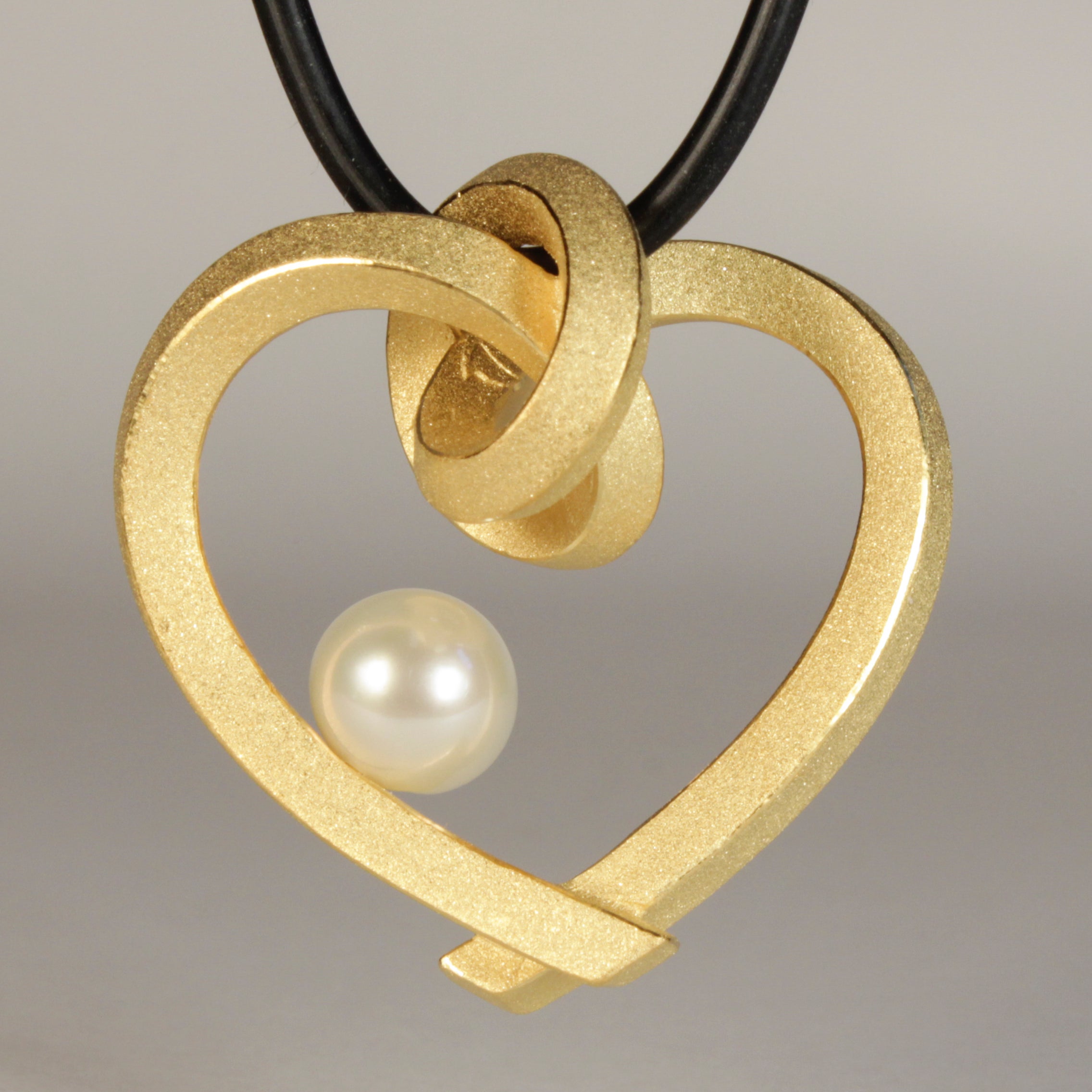 Herz mit Perle groß