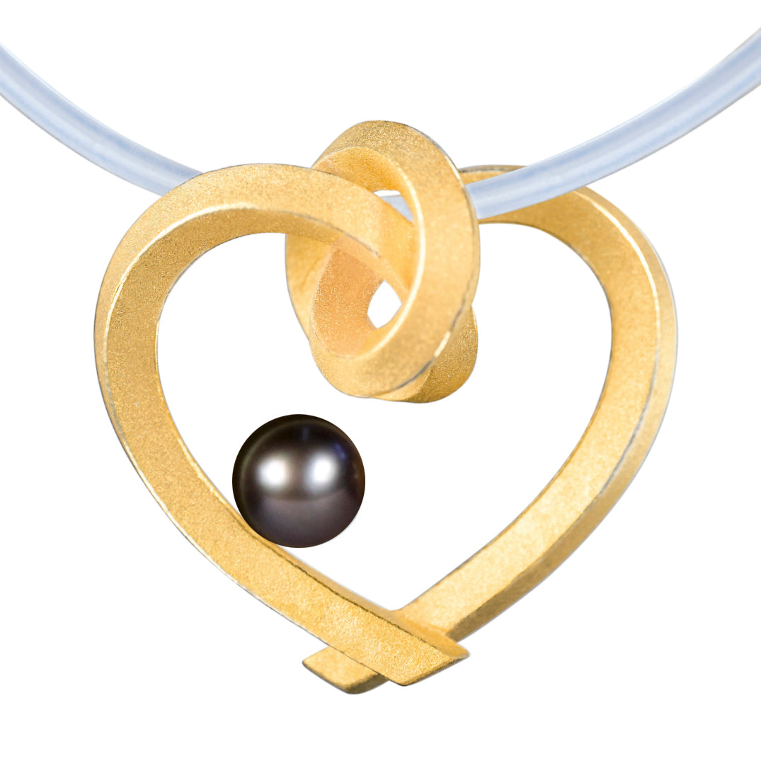 Herz mit Perle groß