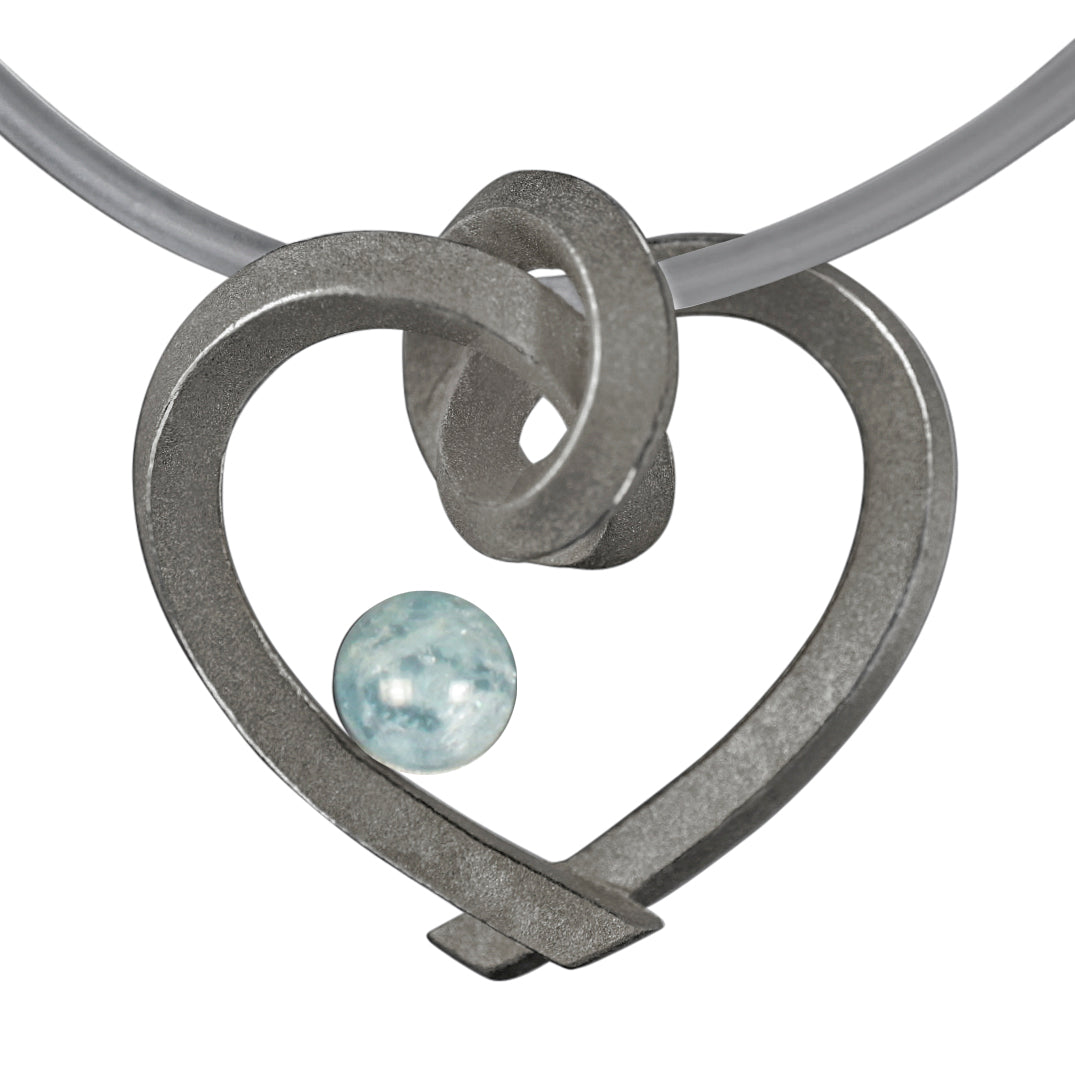 Herz mit Perle groß