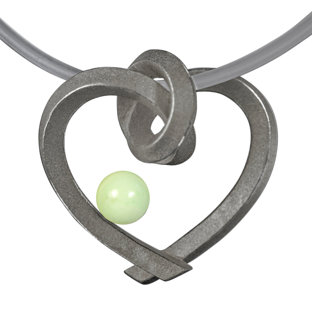 Herz mit Perle groß