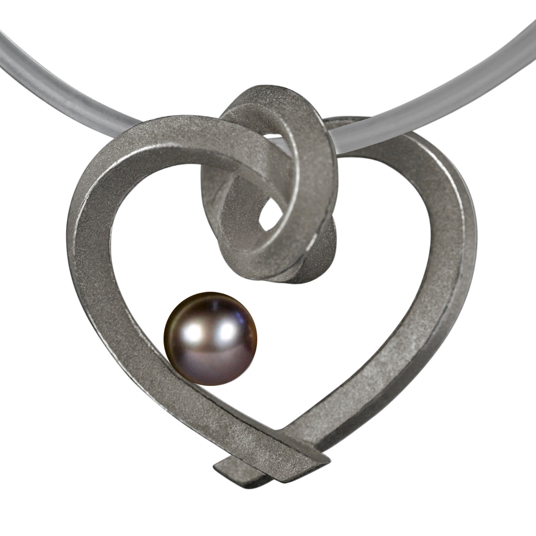 Herz mit Perle groß