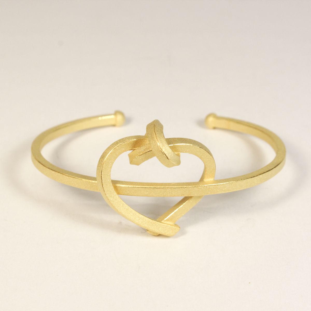 Armreif / Spange Herz kantig