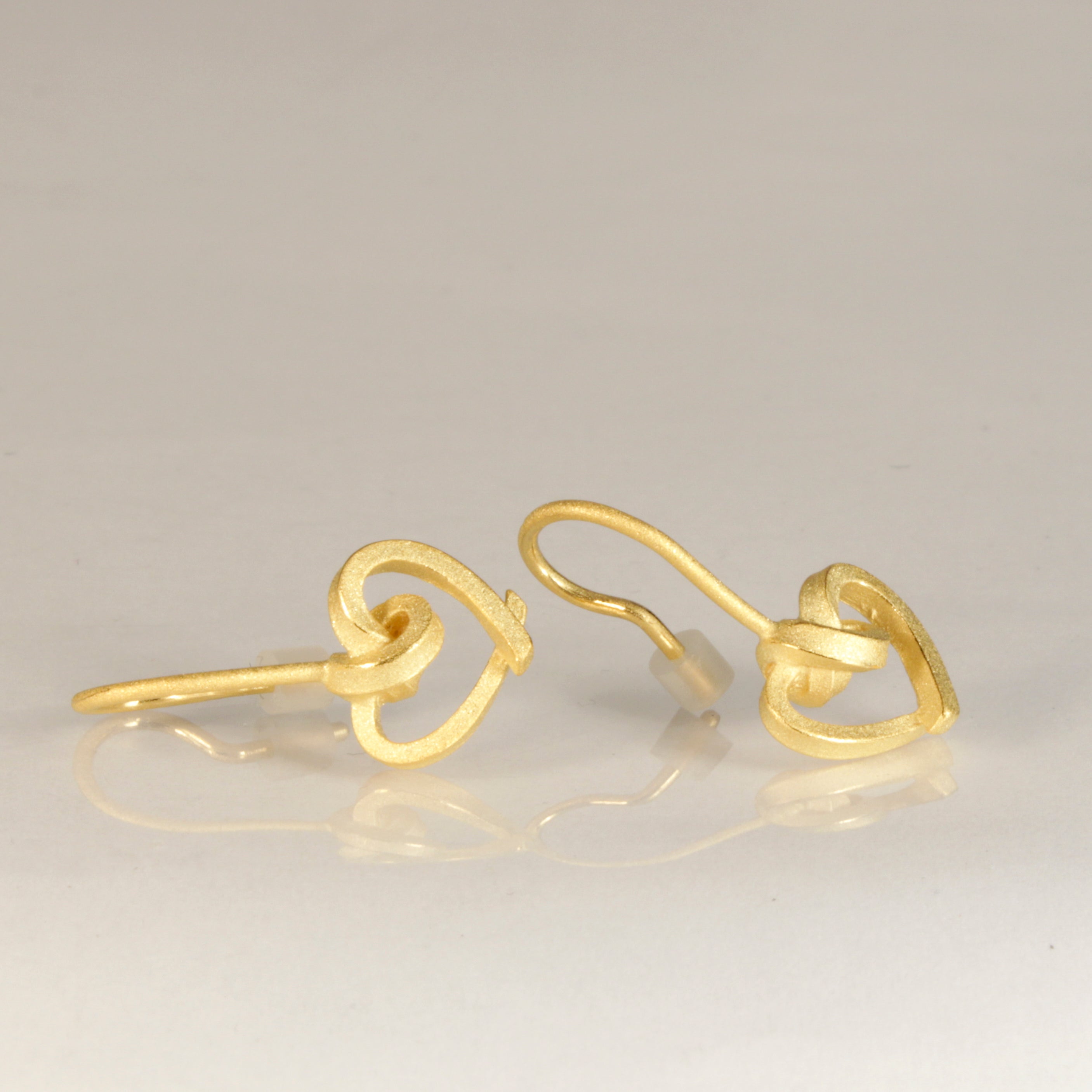 Ohrhänger Herzen kantig