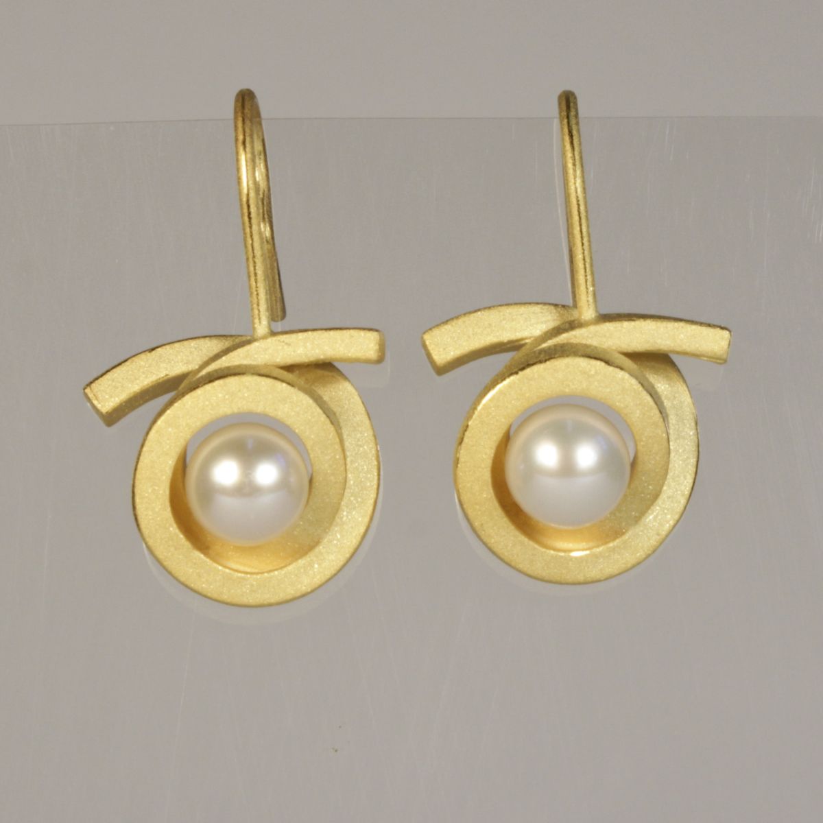 Ohrhänger Perl Spirale