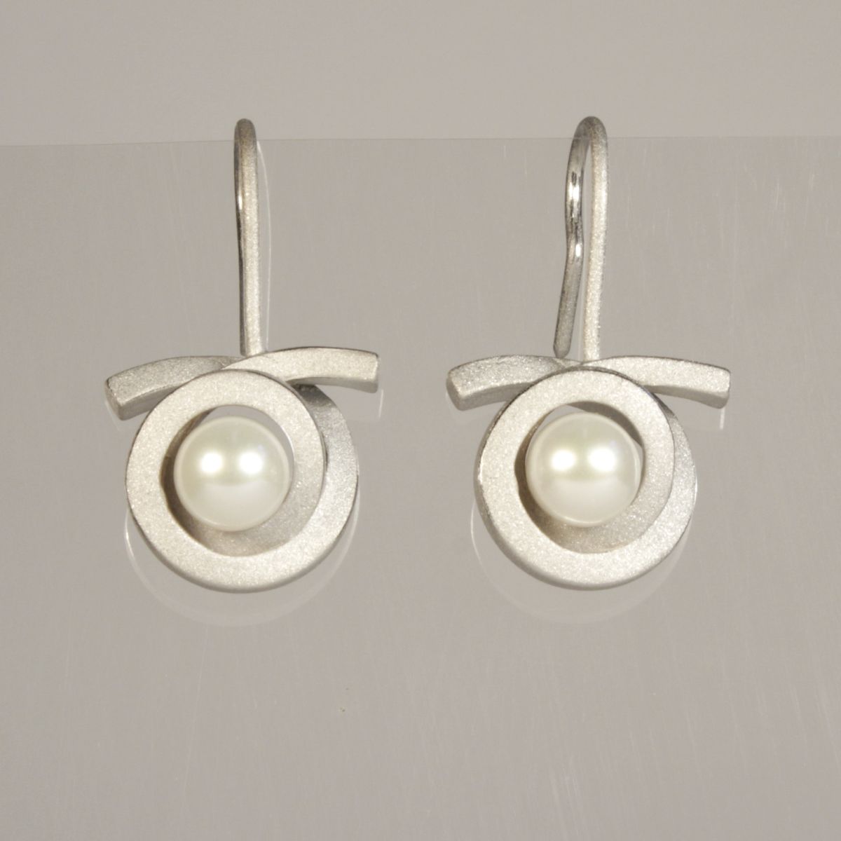 Ohrhänger Perl Spirale