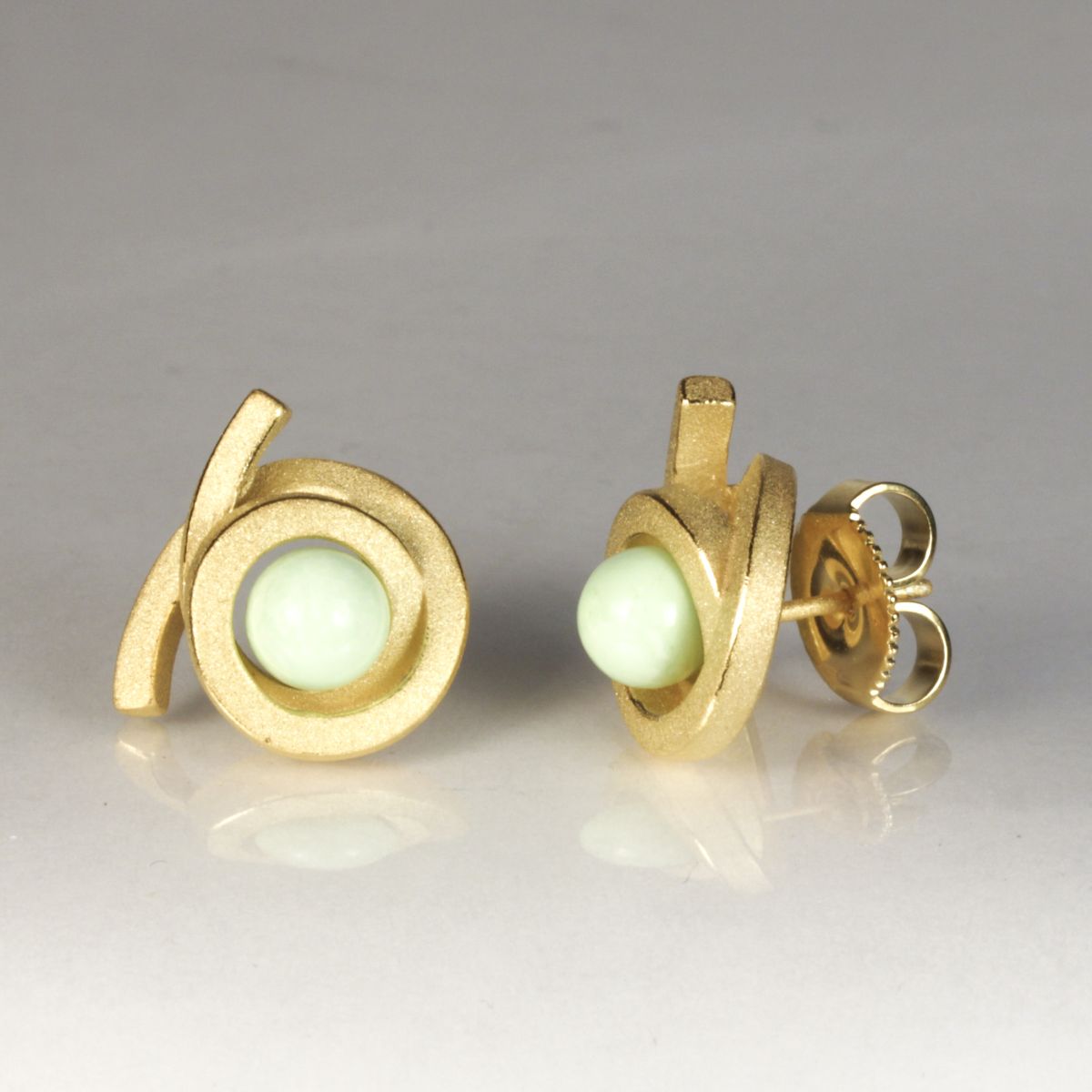 Ohrstecker Perl Spirale