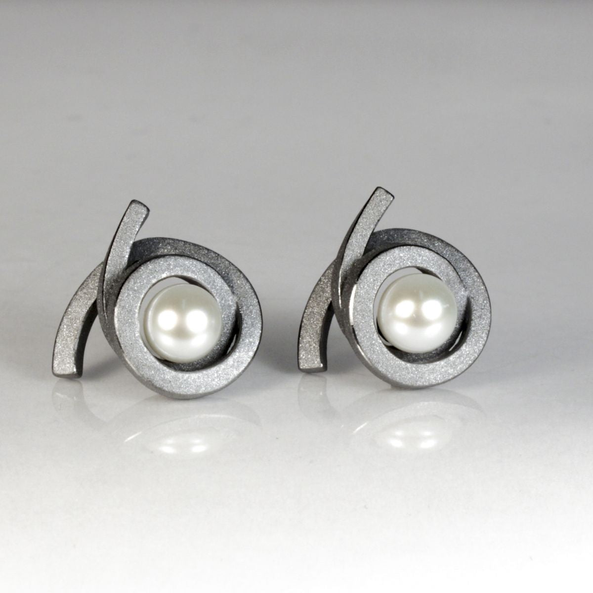 Ohrstecker Perl Spirale