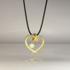 Herz mit Perle groß