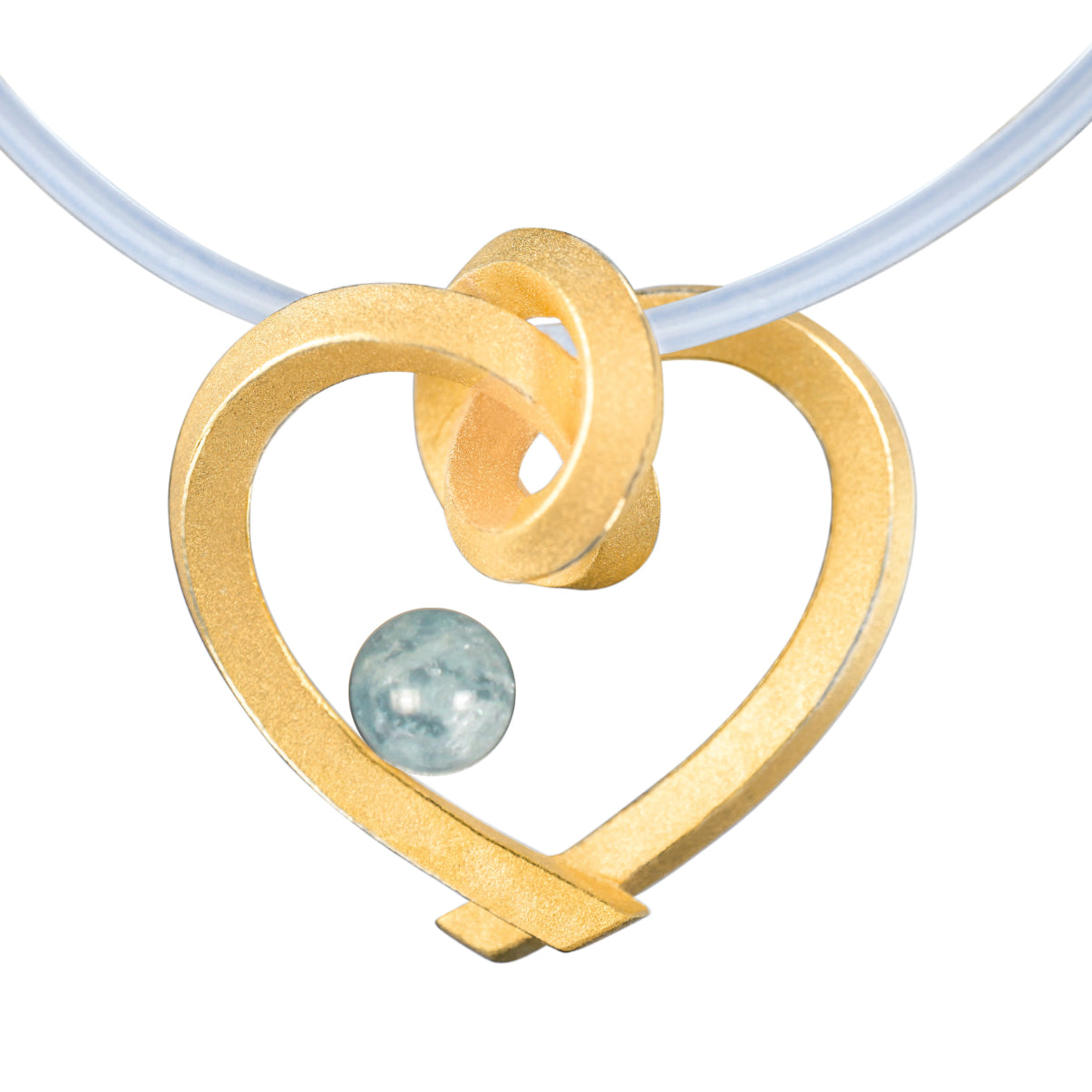 Herz mit Perle groß