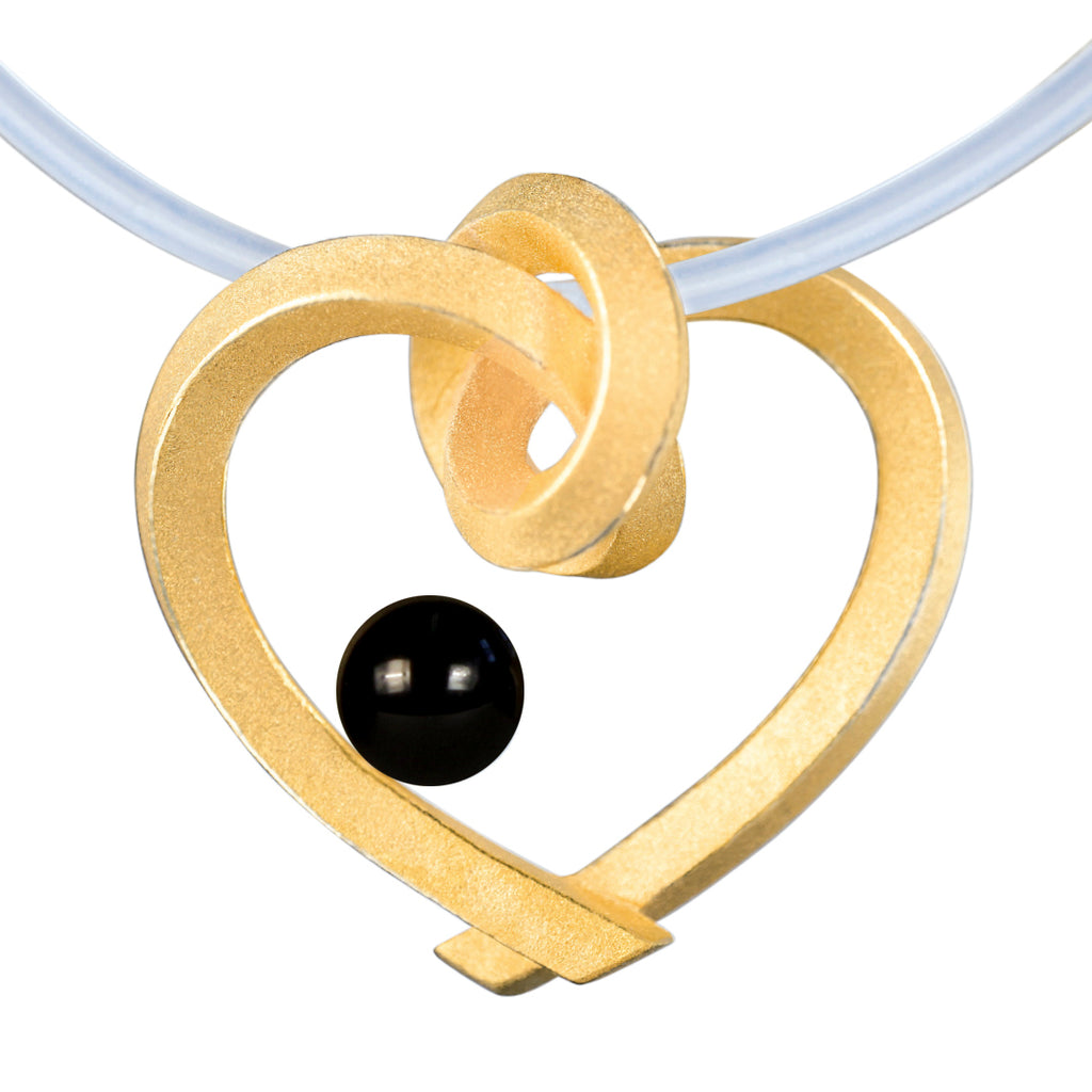 Herz mit Perle groß