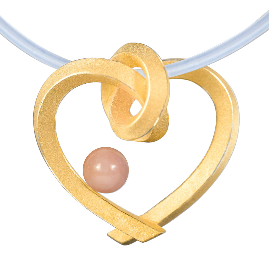 Herz mit Perle groß