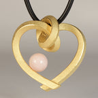 Herz mit Perle groß