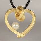 Herz mit Perle groß