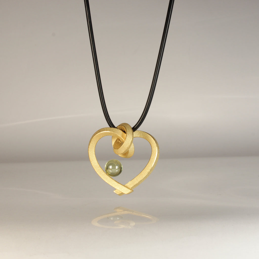 Herz mit Perle groß