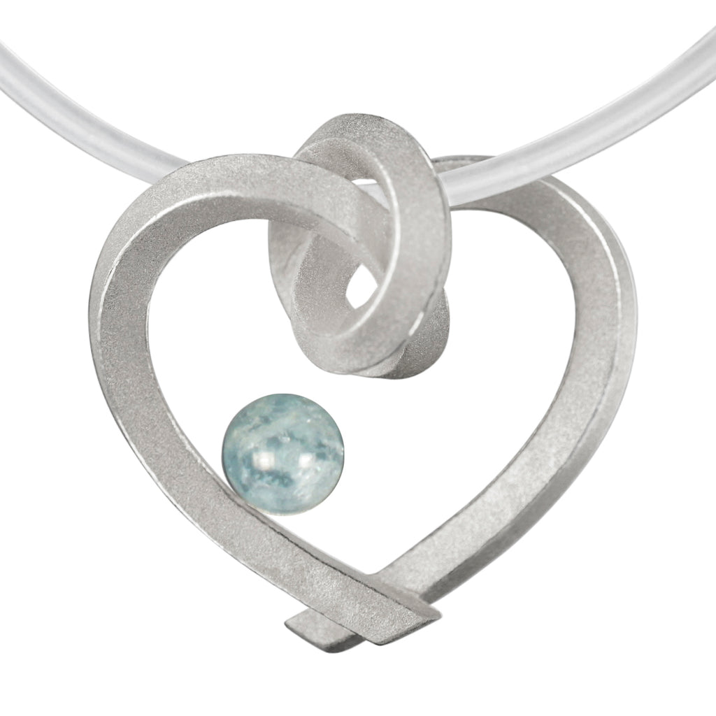 Herz mit Perle groß