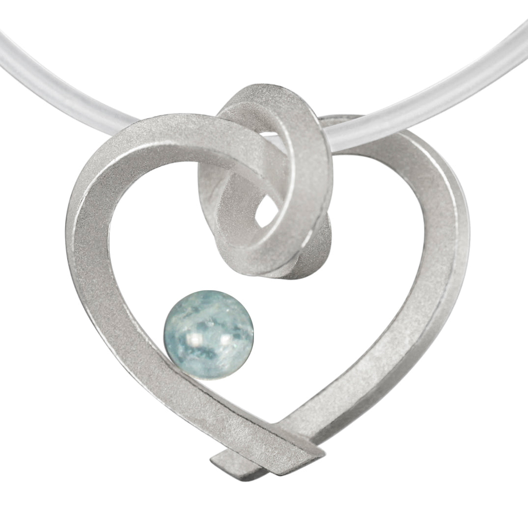 Herz mit Perle groß