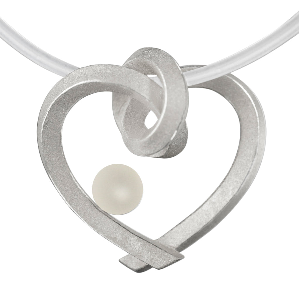 Herz mit Perle groß