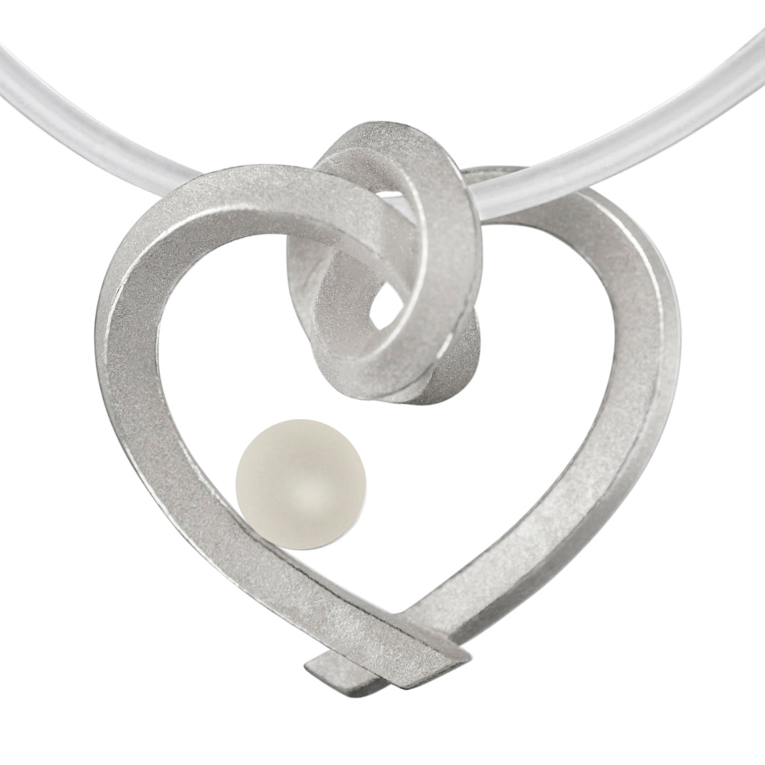 Herz mit Perle groß