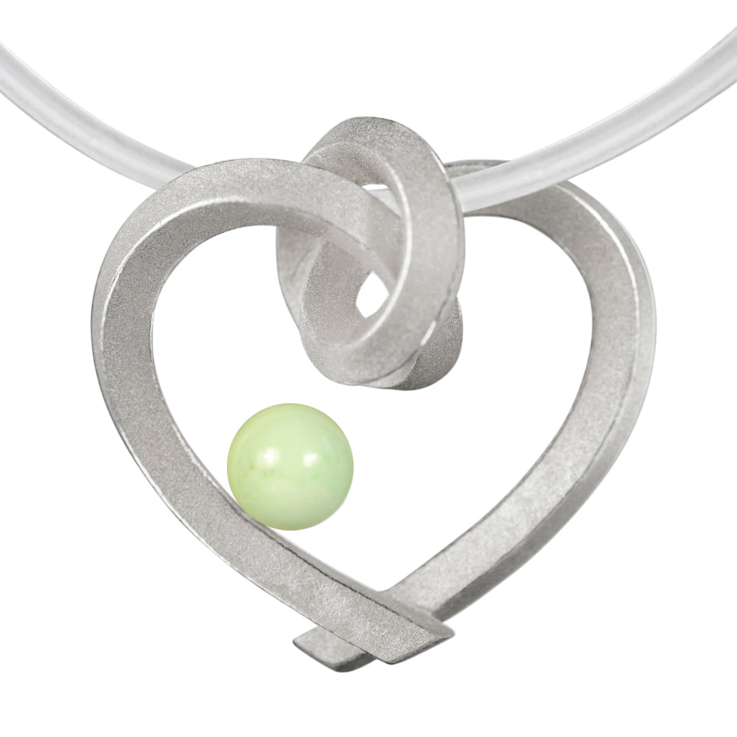 Herz mit Perle groß