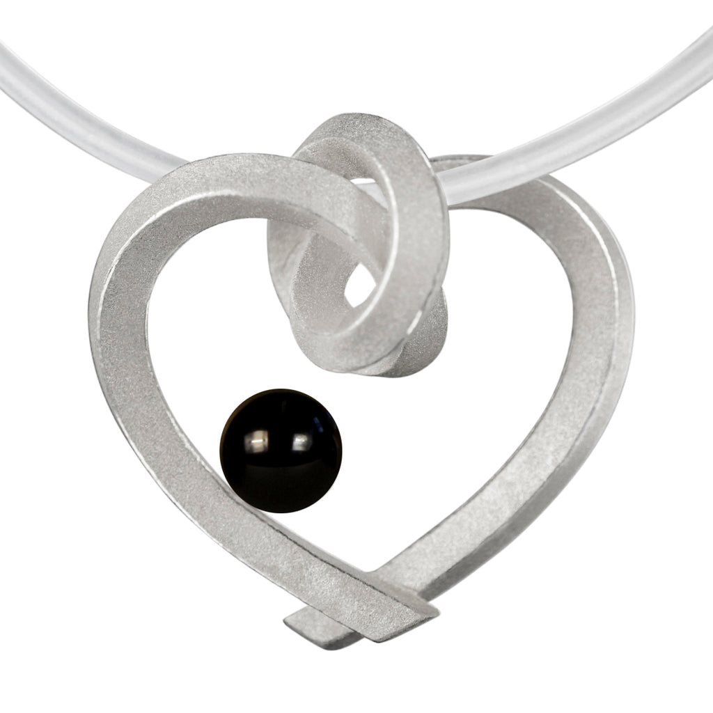 Herz mit Perle groß