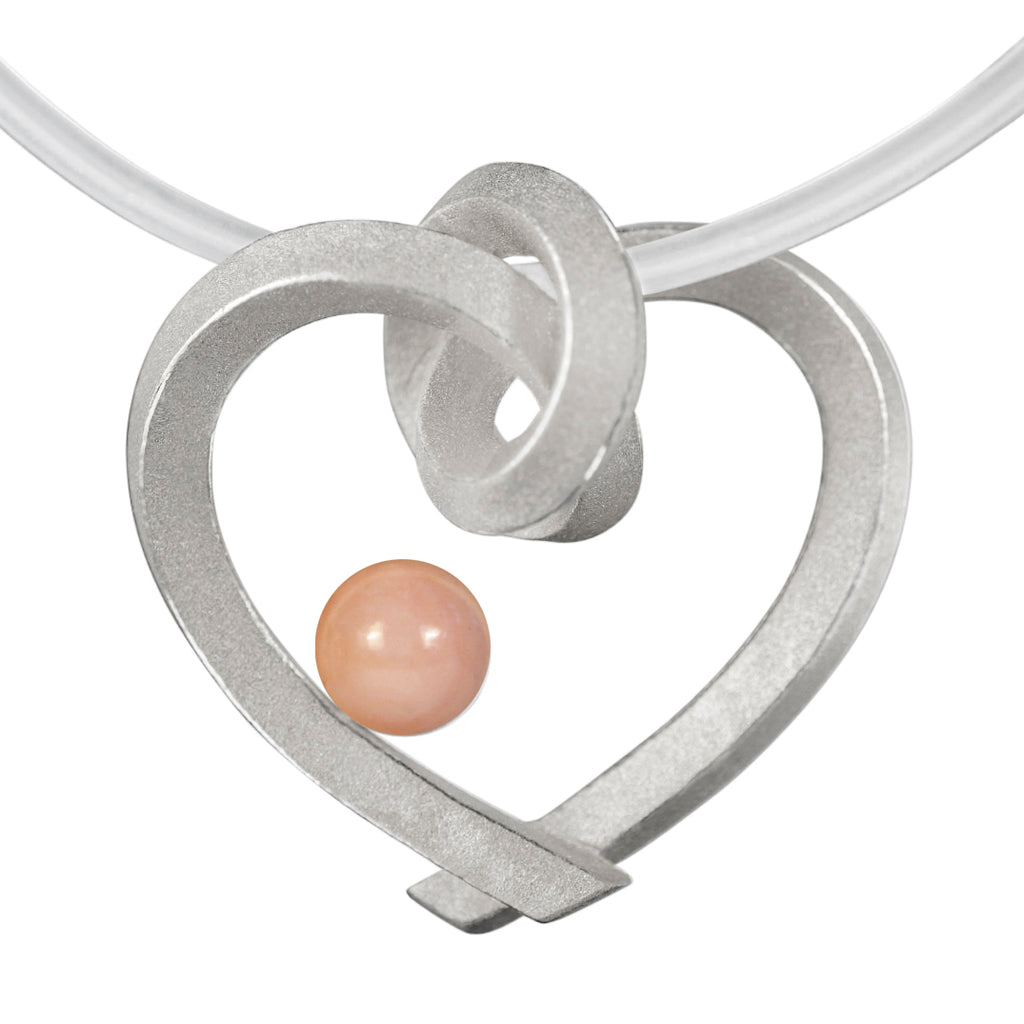 Herz mit Perle groß