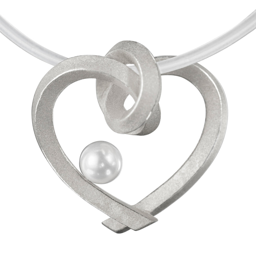 Herz mit Perle groß