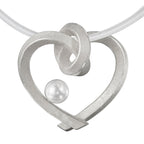 Herz mit Perle groß