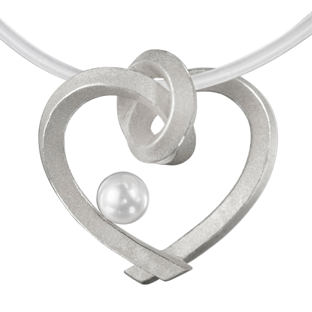 Herz mit Perle groß