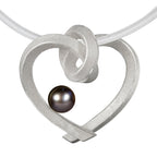 Herz mit Perle groß