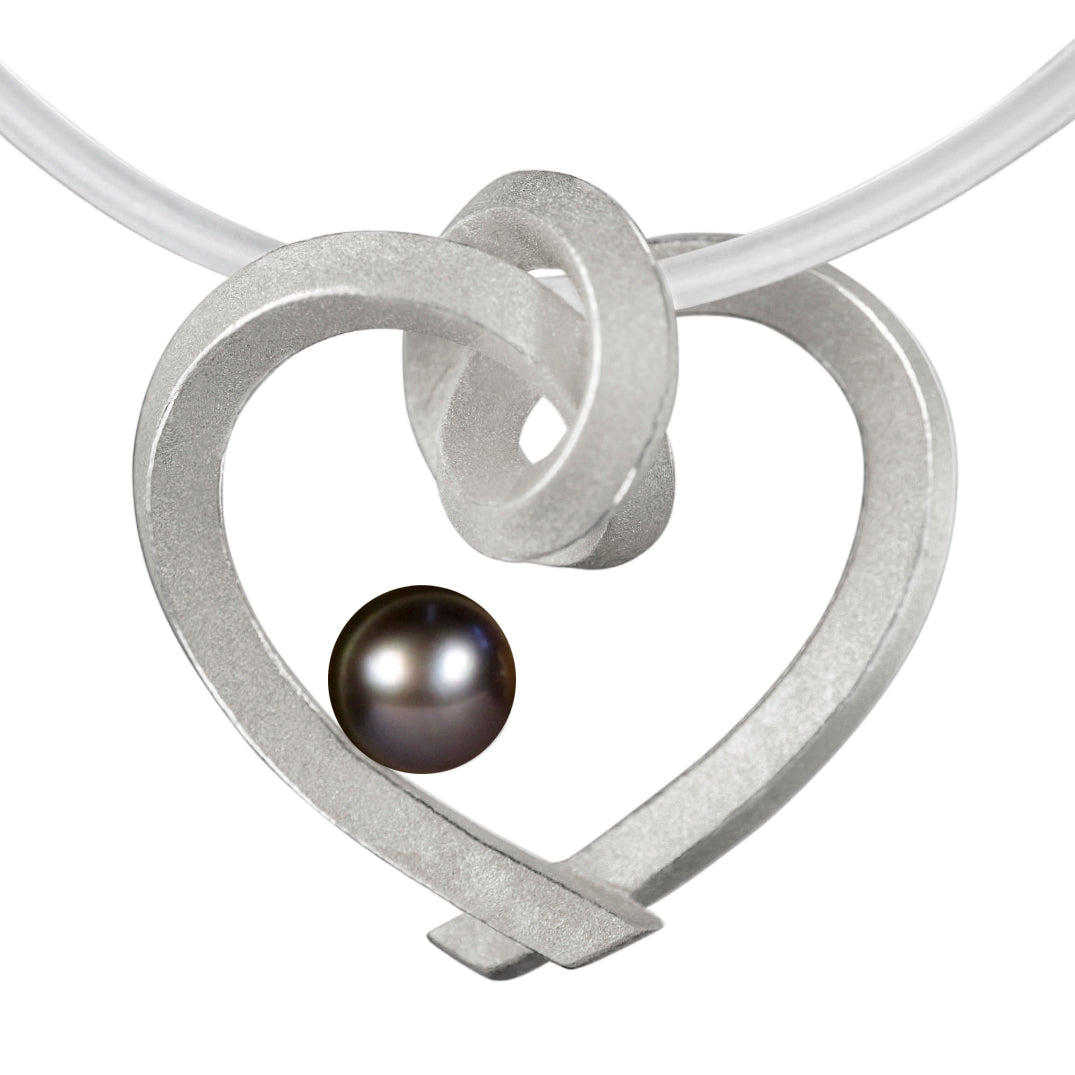 Herz mit Perle groß