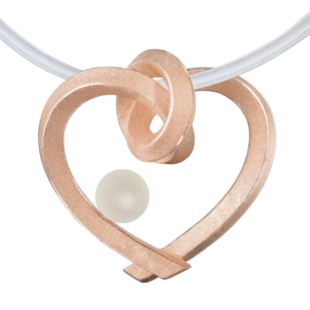 Herz mit Perle groß