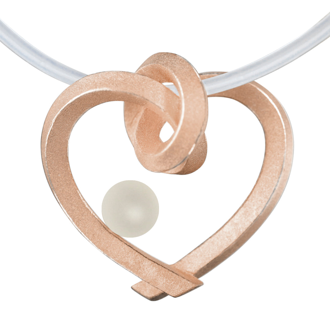 Herz mit Perle groß