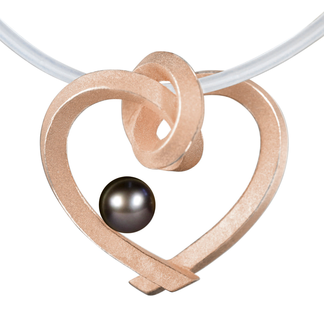 Herz mit Perle groß