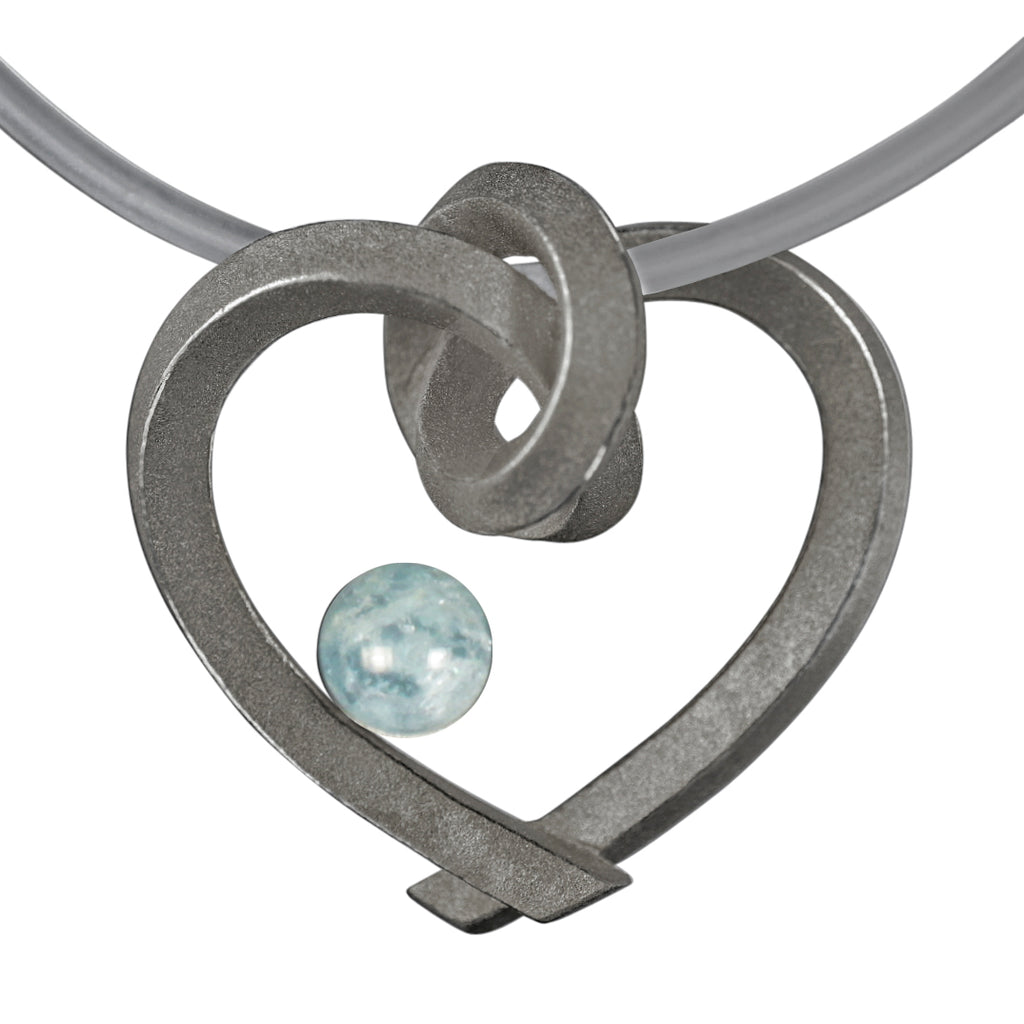 Herz mit Perle groß