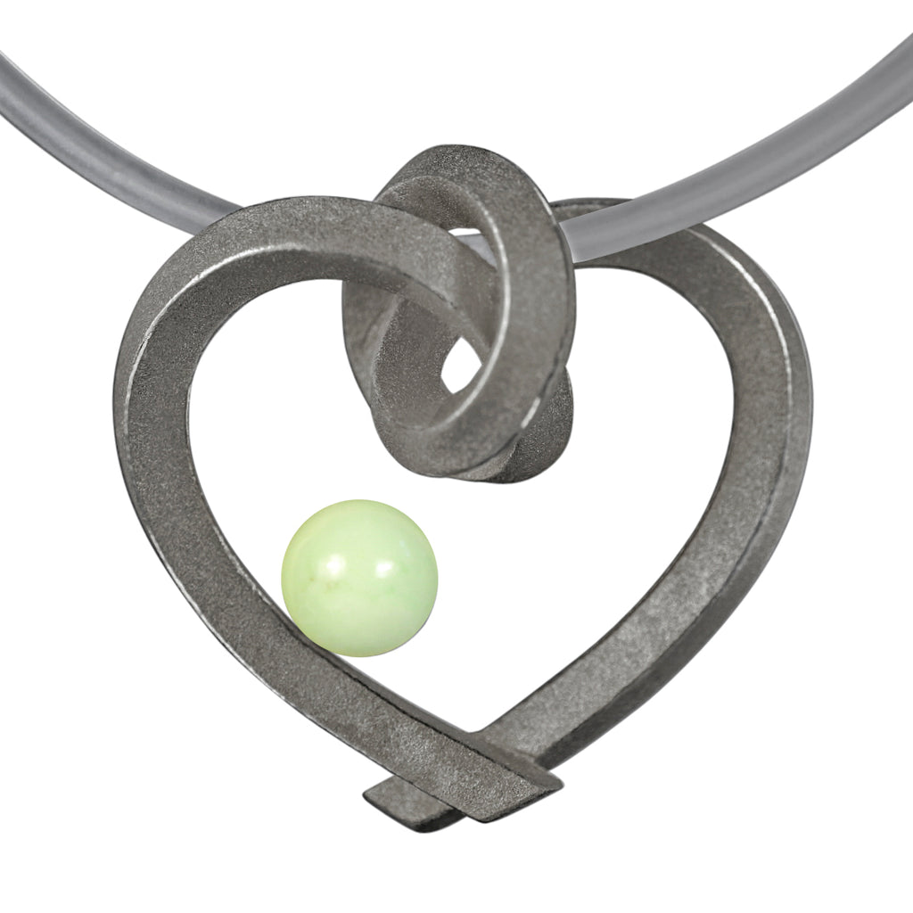 Herz mit Perle groß