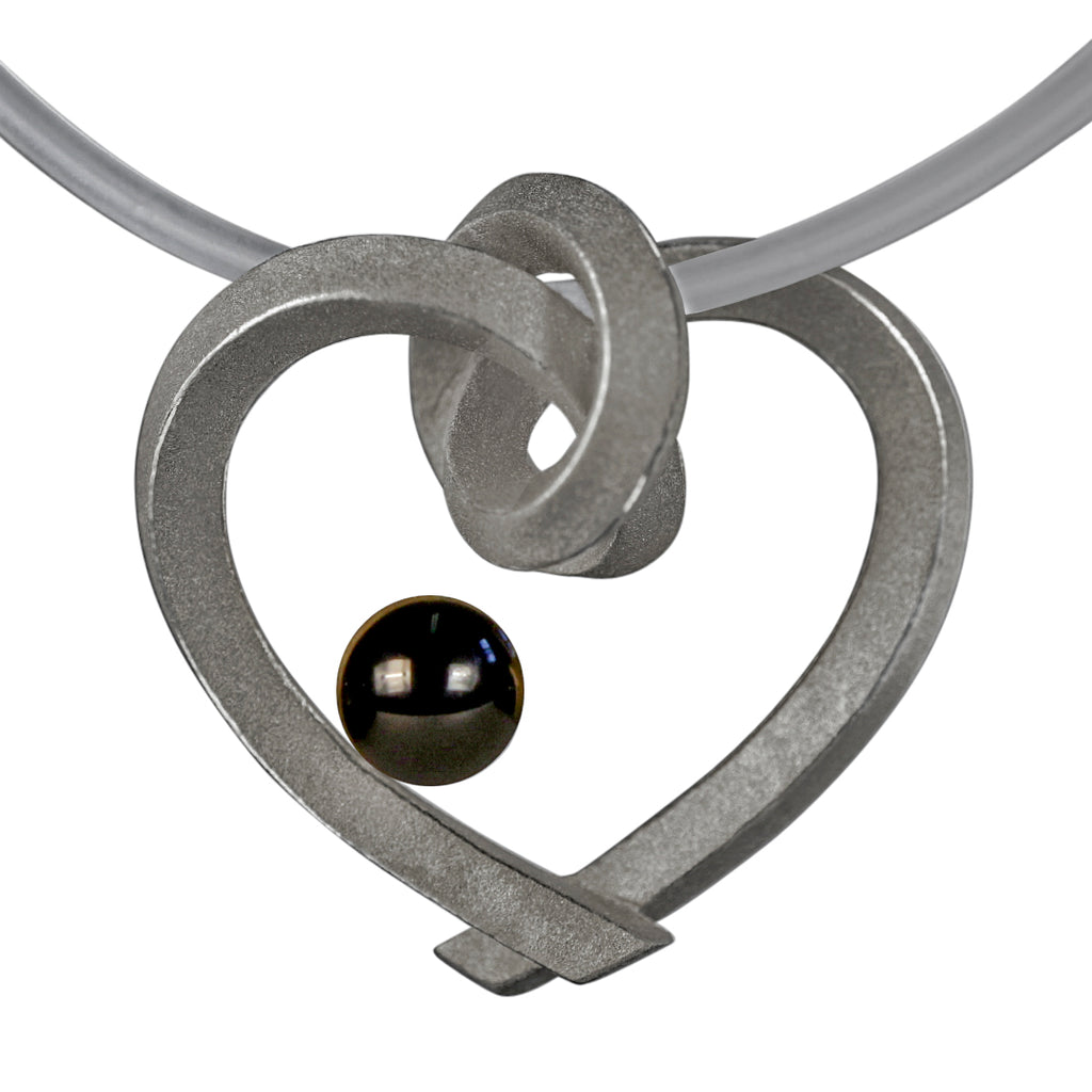 Herz mit Perle groß