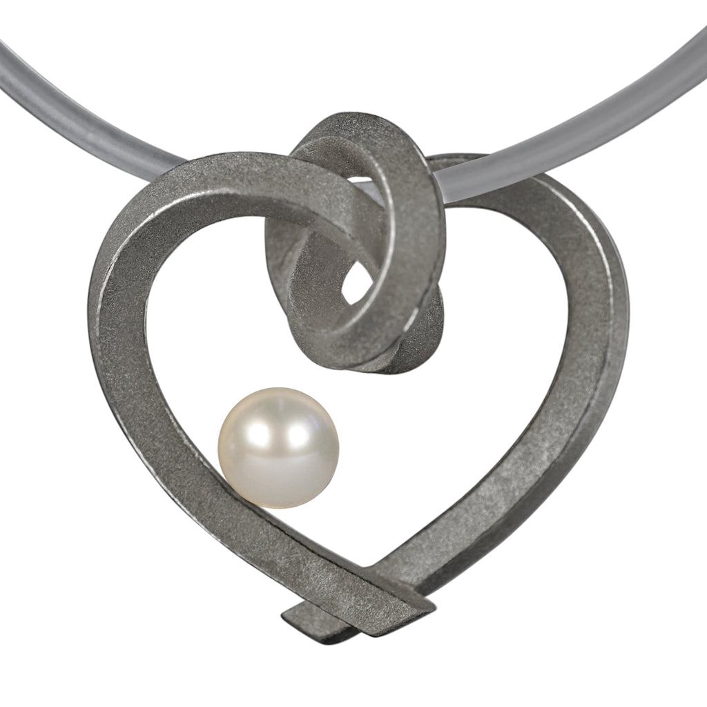 Herz mit Perle groß