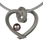 Herz mit Perle groß