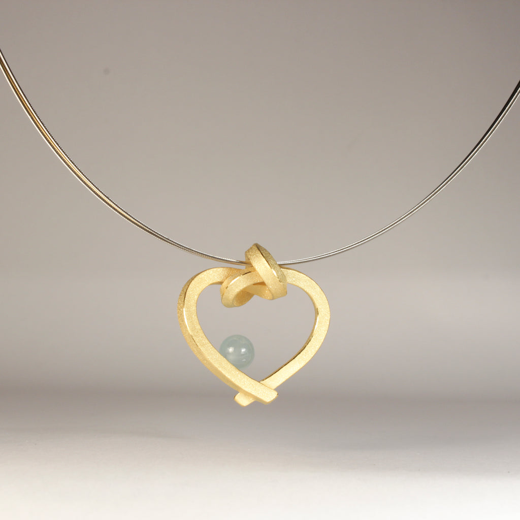 Herz mit Perle klein