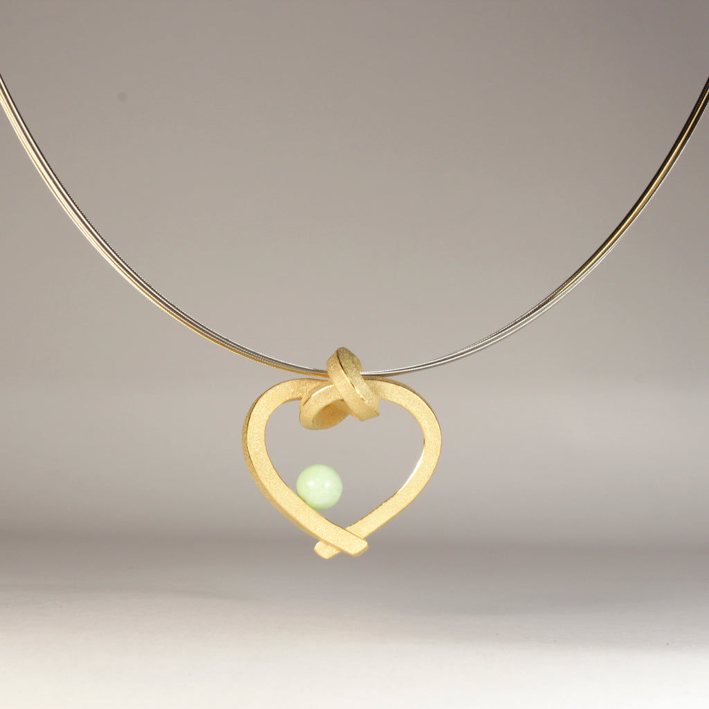 Herz mit Perle klein