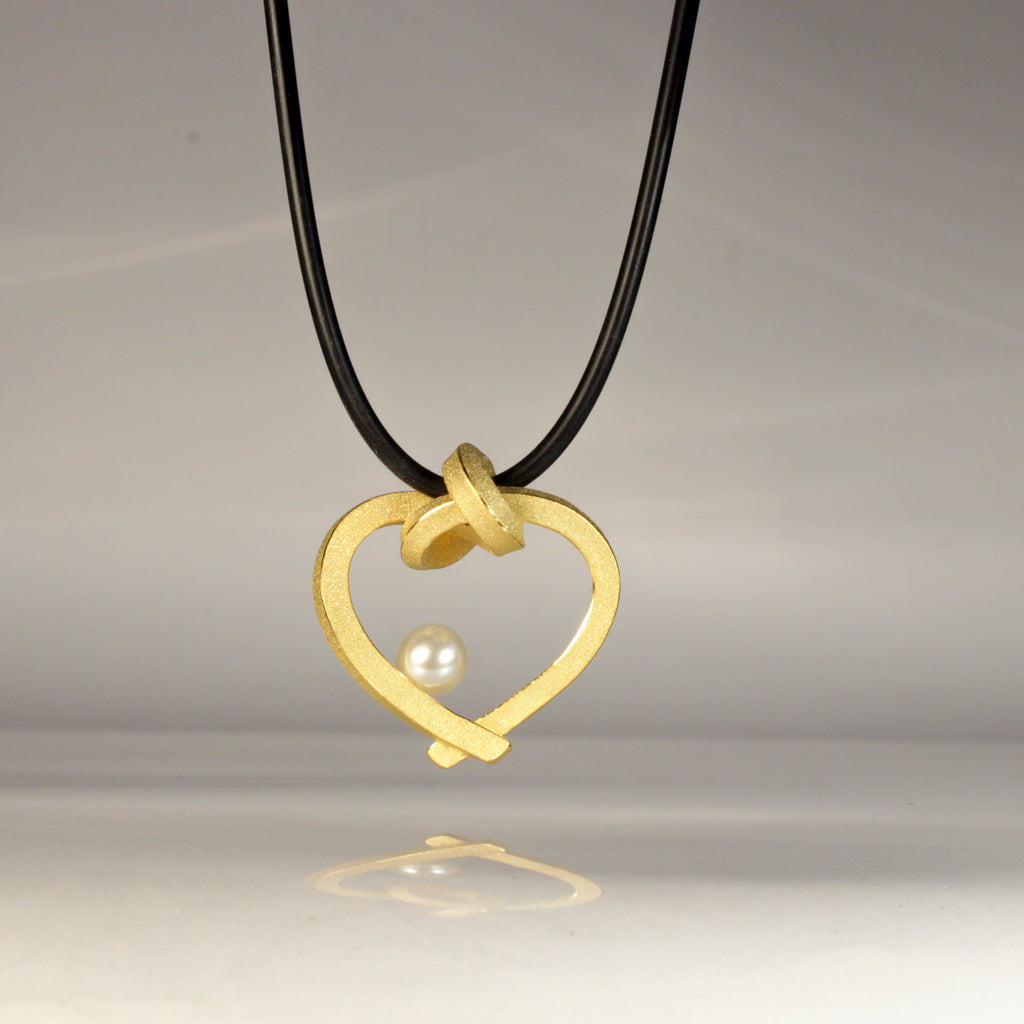 Herz mit Perle klein