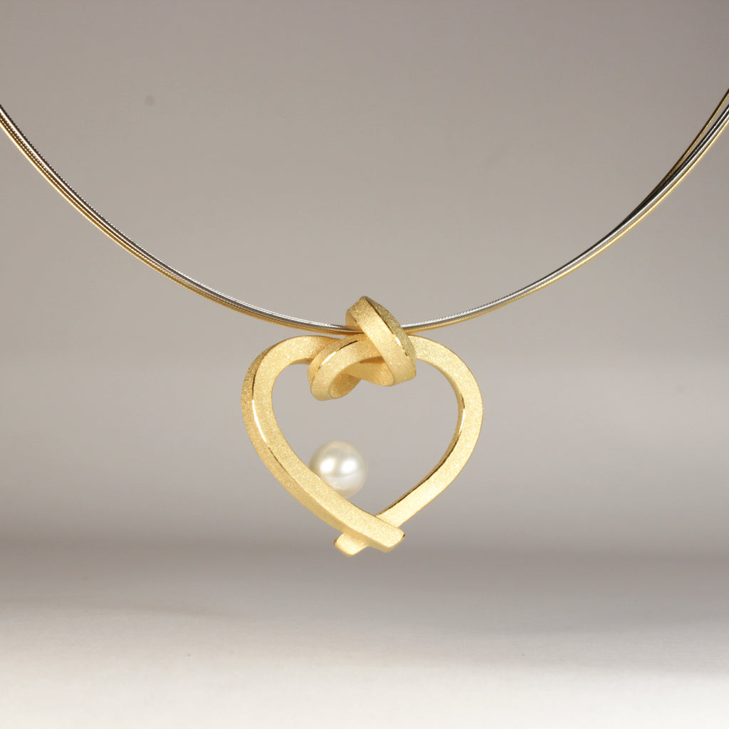 Herz mit Perle klein