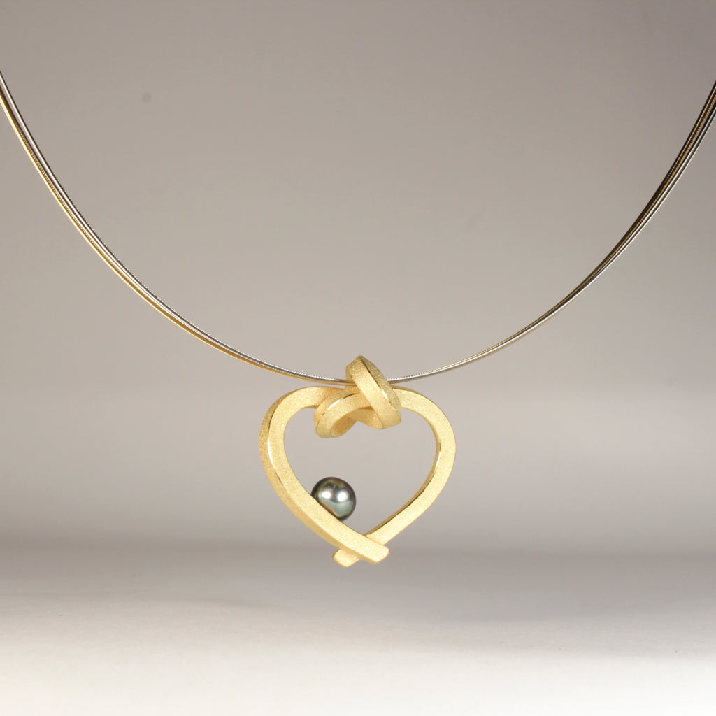 Herz mit Perle klein