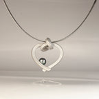 Herz mit Perle klein