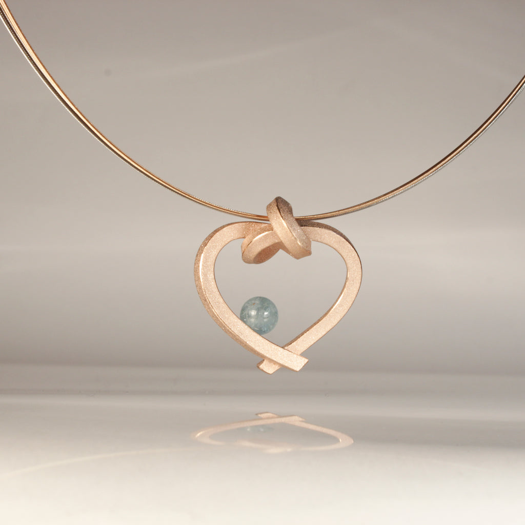 Herz mit Perle klein