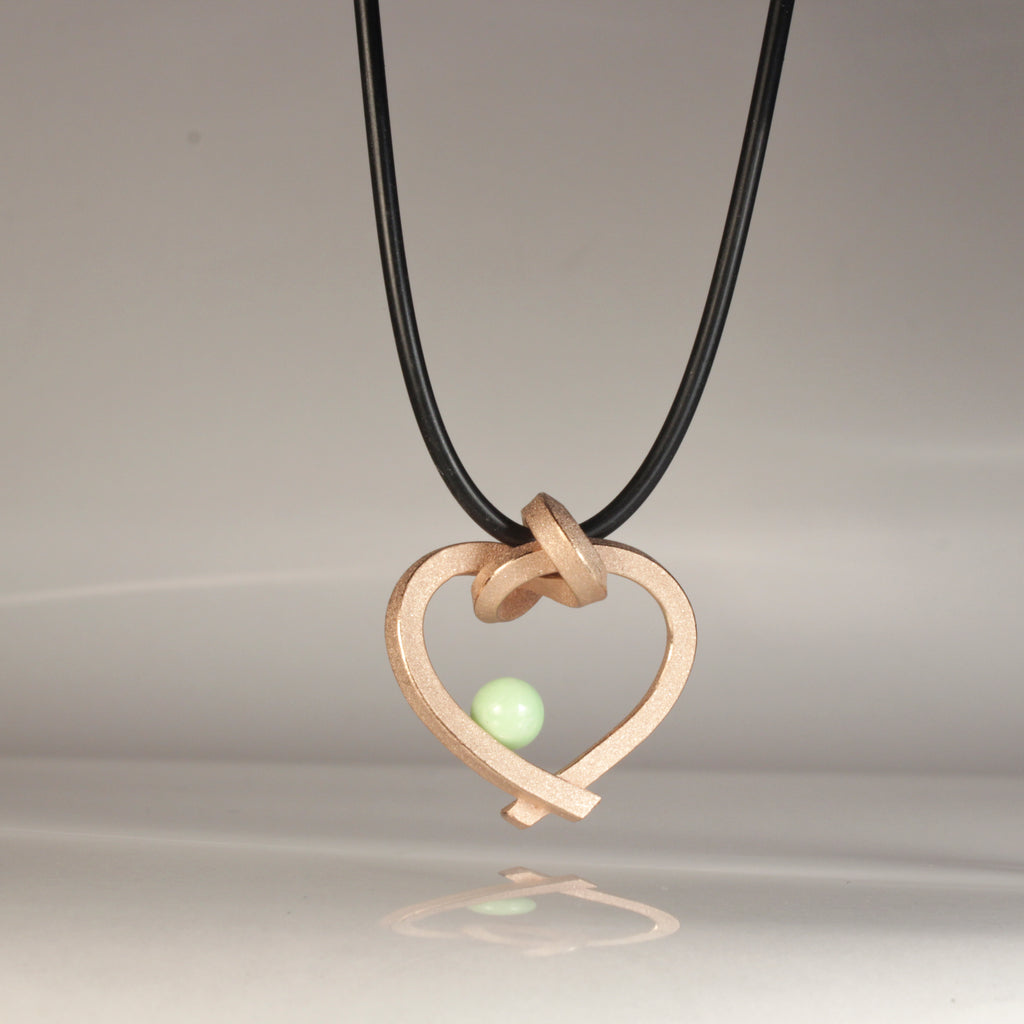 Herz mit Perle klein