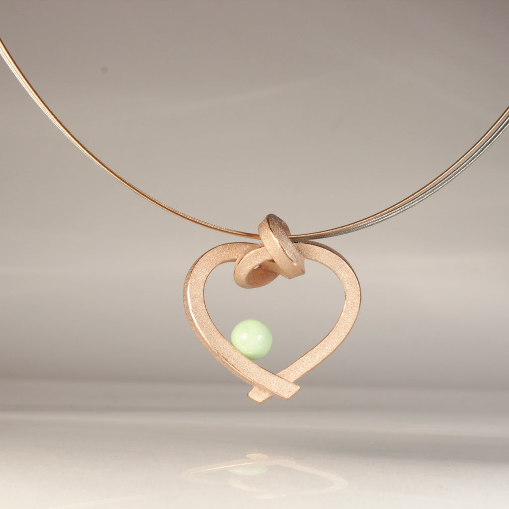 Herz mit Perle klein