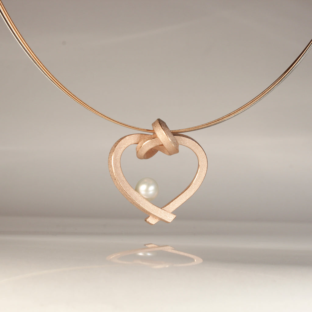 Herz mit Perle klein