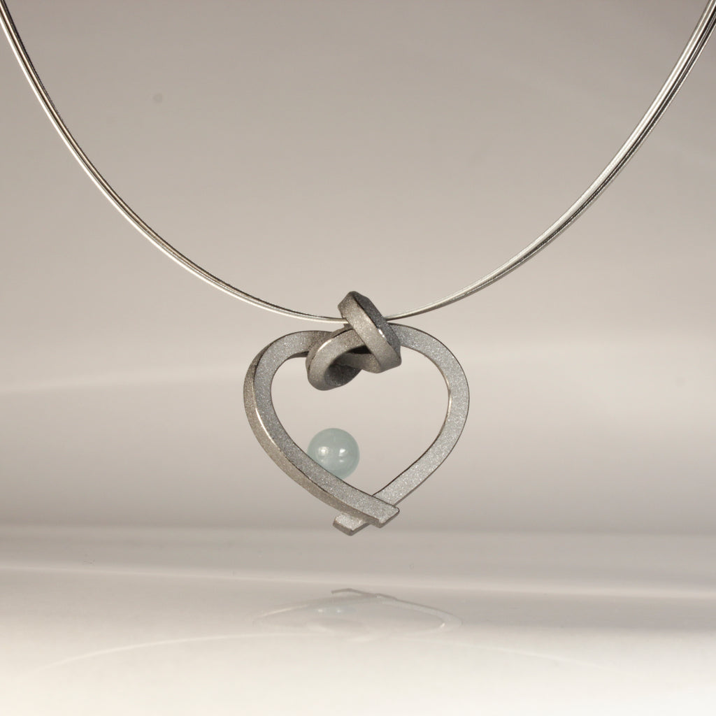 Herz mit Perle klein